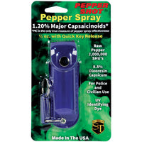 Thumbnail for Pepper Shot 1.2% MC 1/2 Oz Pepper Spray Leatherette Holster And Quick Release Keychain