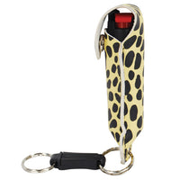 Thumbnail for Wildfire 1.4% MC 1/2 Oz Pepper Spray Fashion Leatherette Holster And Quick Release Keychain Cheetah