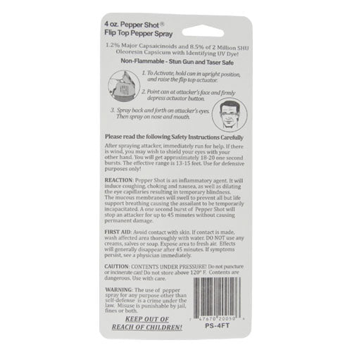 Pepper Shot 1.2% MC Pepper Spray
