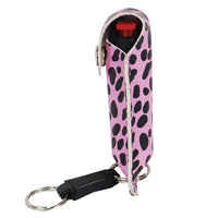 Thumbnail for Wildfire 1.4% MC 1/2 Oz Pepper Spray Fashion Leatherette Holster And Quick Release Keychain Cheetah