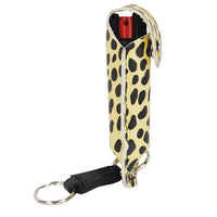 Thumbnail for Wildfire 1.4% MC 1/2 Oz Pepper Spray Fashion Leatherette Holster And Quick Release Keychain Cheetah