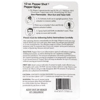 Thumbnail for Pepper Shot 1.2% MC 1/2 Oz Pepper Spray Hard Case Belt Clip And Quick Release Keychain