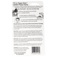 Thumbnail for Pepper Shot 1.2% MC 1/2 Oz Lipstick Pepper Spray
