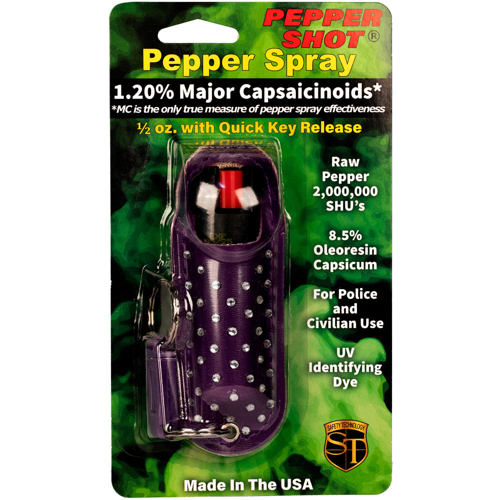Pepper Shot 1.2% MC 1/2 Oz Halo Rhinestone Holster