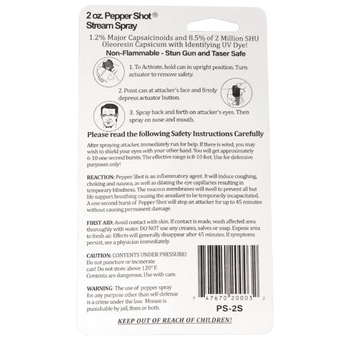 Pepper Shot 1.2% MC Pepper Spray