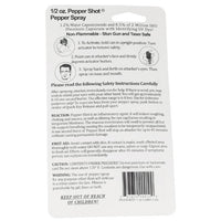 Thumbnail for Pepper Shot 1.2% MC 1/2 Oz Pepper Spray Leatherette Holster And Quick Release Keychain Red