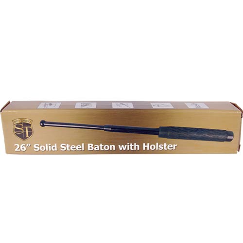 Rubber Handle Steel Baton