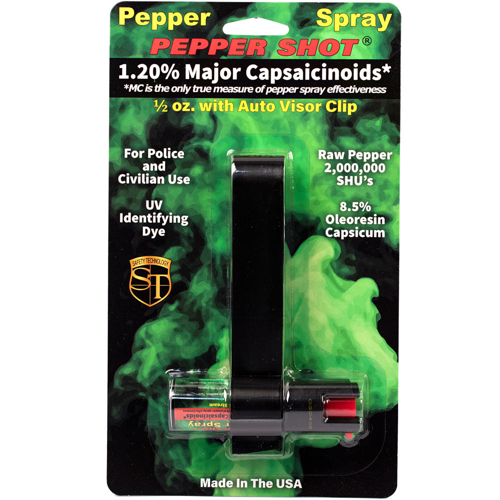 Pepper Shot 1.2% MC 1/2 Oz W/Auto Visor Clip