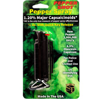 Thumbnail for Pepper Shot 1.2% MC 1/2 Oz Pepper Spray Hard Case Belt Clip And Quick Release Keychain