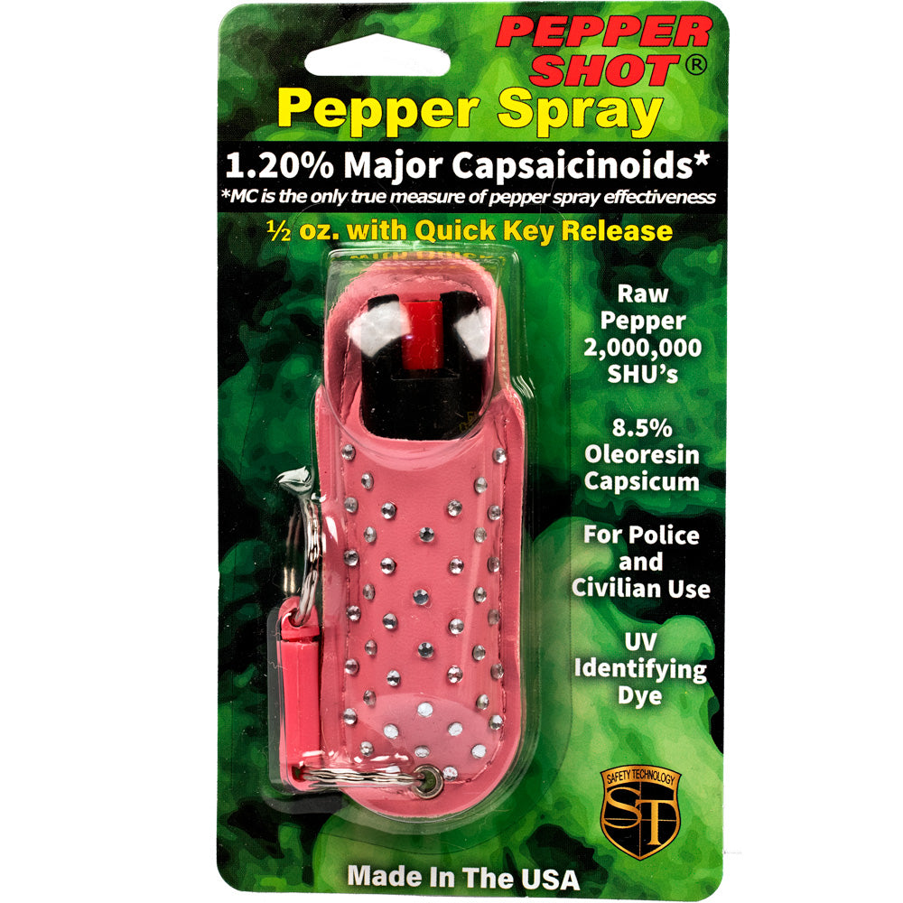 Pepper Shot 1.2% MC 1/2 Oz Halo Rhinestone Holster