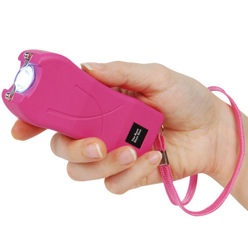 Rechargeable Runt 80,000,000 Volt Stun Gun With Flashlight And Wrist Strap Disable Pin