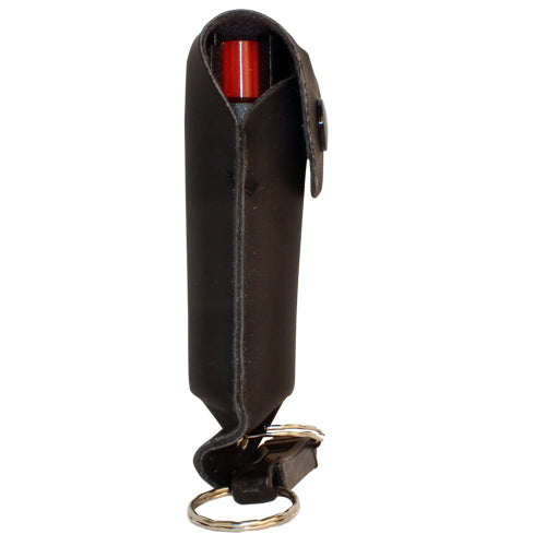 Pepper Shot 1.2% MC 1/2 Oz Pepper Spray Leatherette Holster And Quick Release Keychain