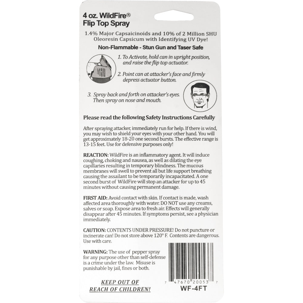 Wildfire 1.4% MC 4 Oz Pepper Spray Flip Top