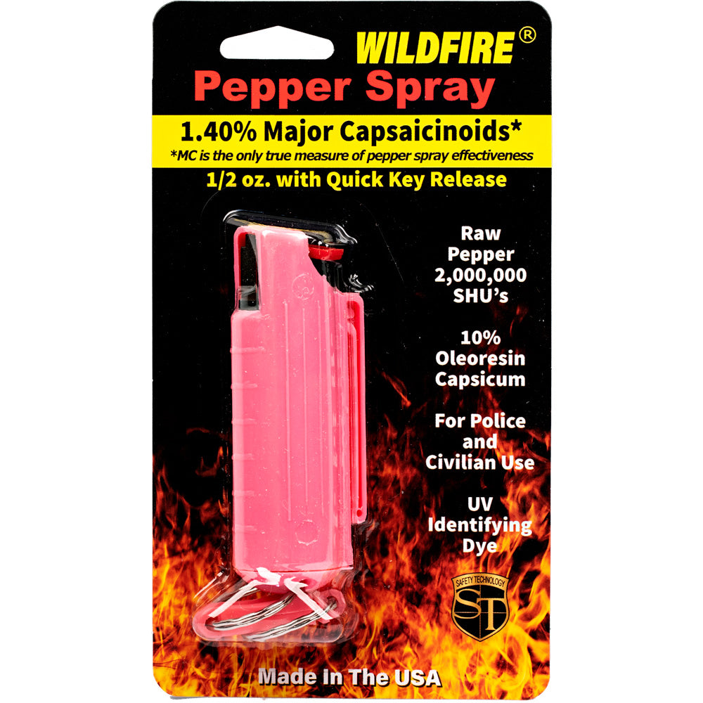 Wildfire 1.4% MC 1/2 Oz Pepper Spray Hard Case With Quick Release Keychain