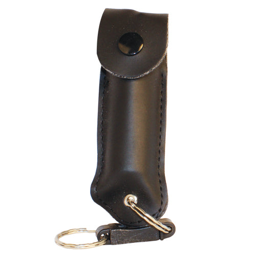 Pepper Shot 1.2% MC 1/2 Oz Pepper Spray Leatherette Holster And Quick Release Keychain