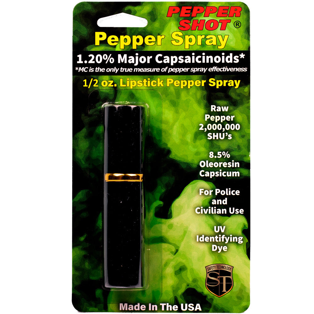 Pepper Shot 1.2% MC 1/2 Oz Lipstick Pepper Spray