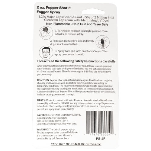 Pepper Shot 1.2% MC Pepper Spray