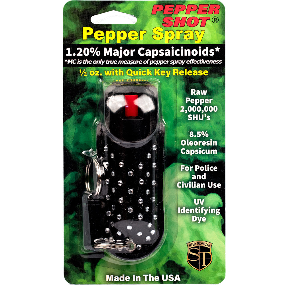 Pepper Shot 1.2% MC 1/2 Oz Halo Rhinestone Holster