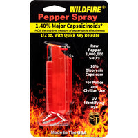 Thumbnail for Wildfire 1.4% MC 1/2 Oz Pepper Spray Hard Case With Quick Release Keychain