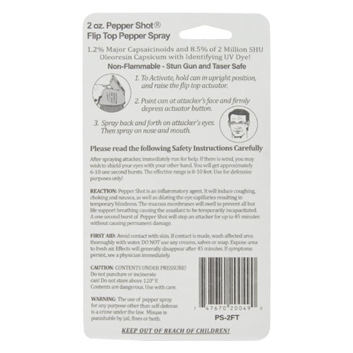 Pepper Shot 1.2% MC Pepper Spray