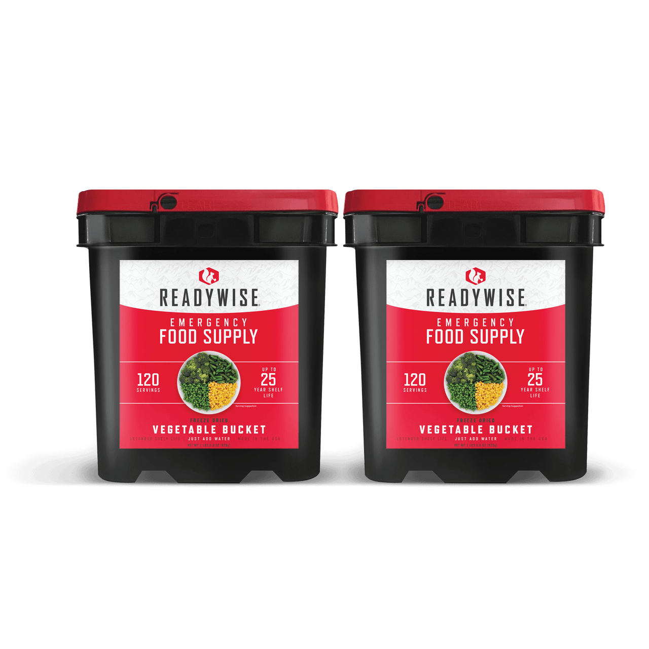 240 Serving Freeze Dried Vegetables (2, 120 serving buckets)