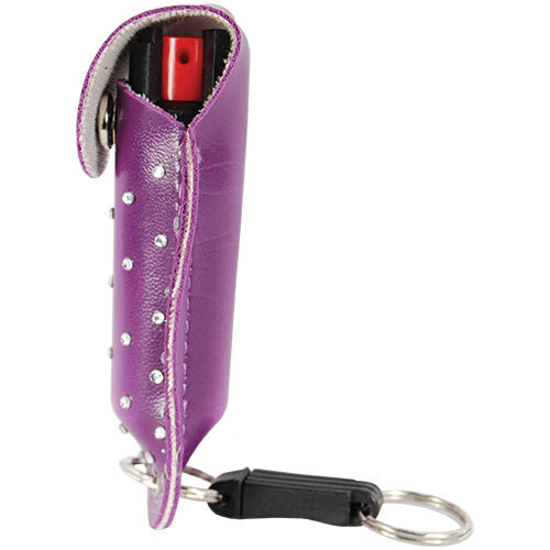 Wildfire 1.4% MC 1/2 Oz With Rhinestone Leatherette Holster Purple And Quick Release Keychain