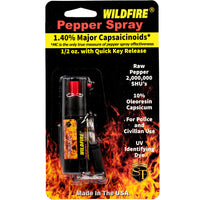 Thumbnail for Wildfire 1.4% MC 1/2 Oz Pepper Spray Belt Clip And Quick Release Keychain