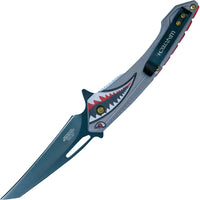 Thumbnail for Assisted Open Folding Pocket Knife With Flying Shark Design