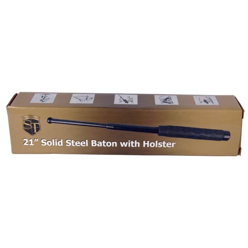 Rubber Handle Steel Baton