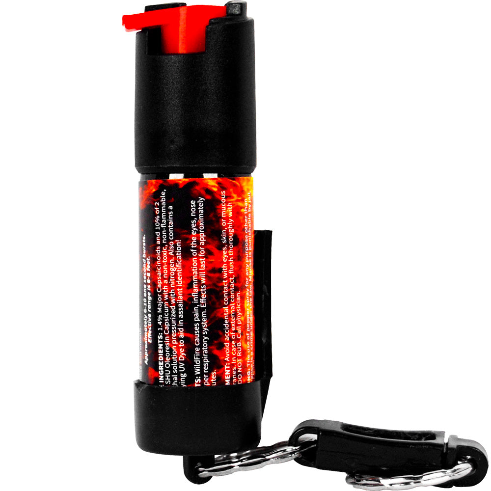 Wildfire 1.4% MC 1/2 Oz Pepper Spray Belt Clip And Quick Release Keychain