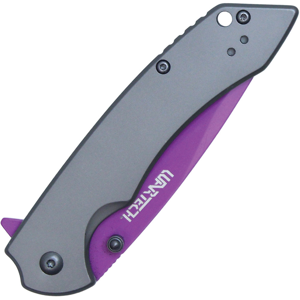Assisted Open Folding Pocket Knife With Grey Handle