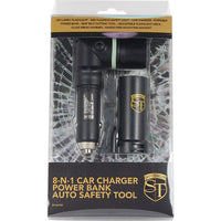 Thumbnail for 8-N-1 Car Charger Power Bank Auto Safety Tool