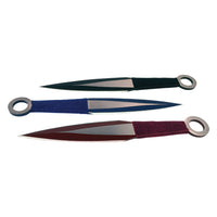 Thumbnail for 3 Piece Throwing Knife Assorted, Black, Blue, Red Color