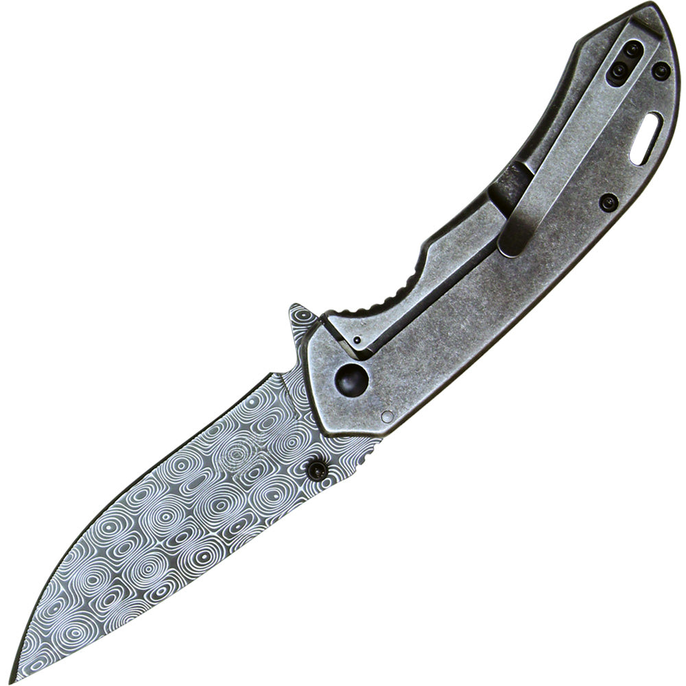 Assisted Open Folding Pocket Knife With American Flag Design