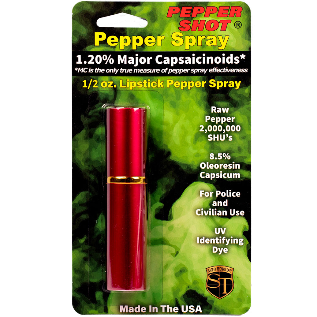 Pepper Shot 1.2% MC 1/2 Oz Lipstick Pepper Spray
