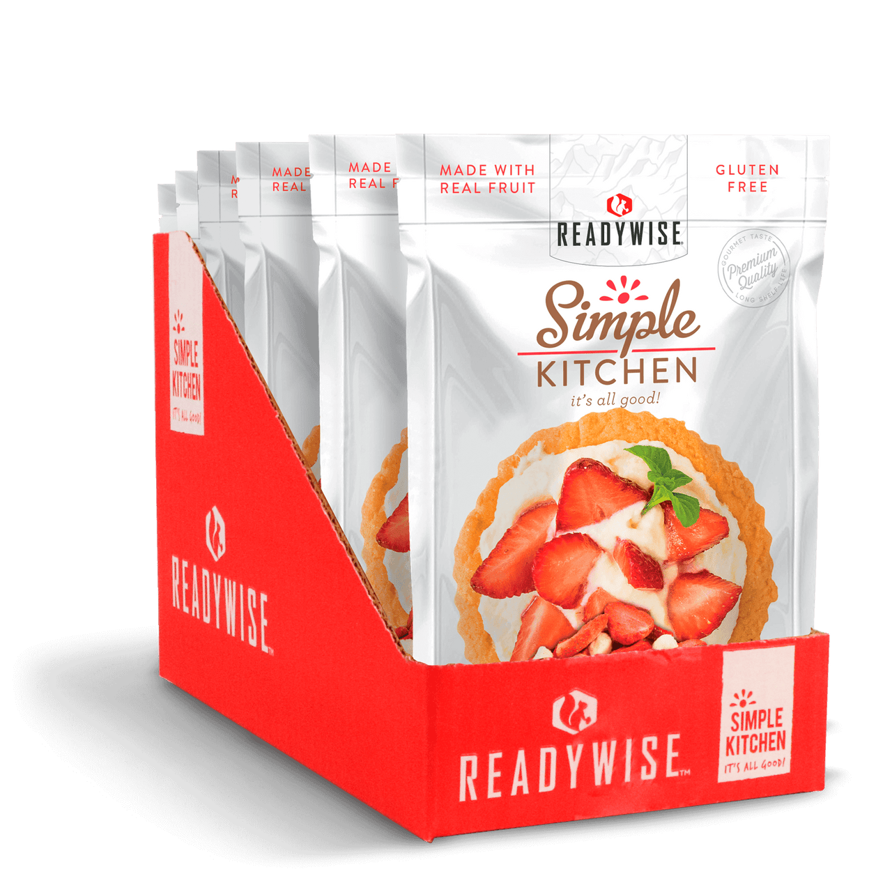6 CT Case Simple Kitchen Strawberry Yogurt Tart
