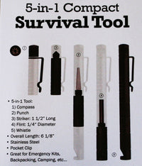 Thumbnail for 5 in 1 Compact Survival Tool